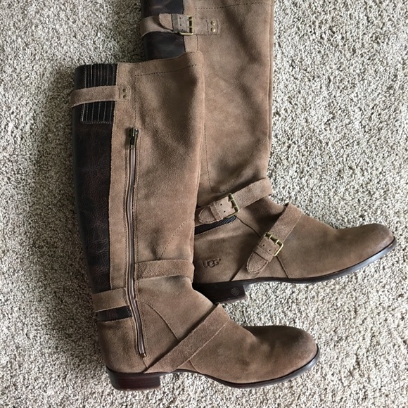 Ugg tall leather boots with zipper size 8.5 - Picture 5 of 8